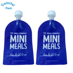 Miễn Phí Mẫu Tùy Chỉnh Tái Sử Dụng Bé Thực Phẩm Pouch Với Vòi Pet Và Al Nhựa Nhiệt Con Dấu Và Van Xử Lý Cho Nước Trái Cây Và Sữa - Product Image 4