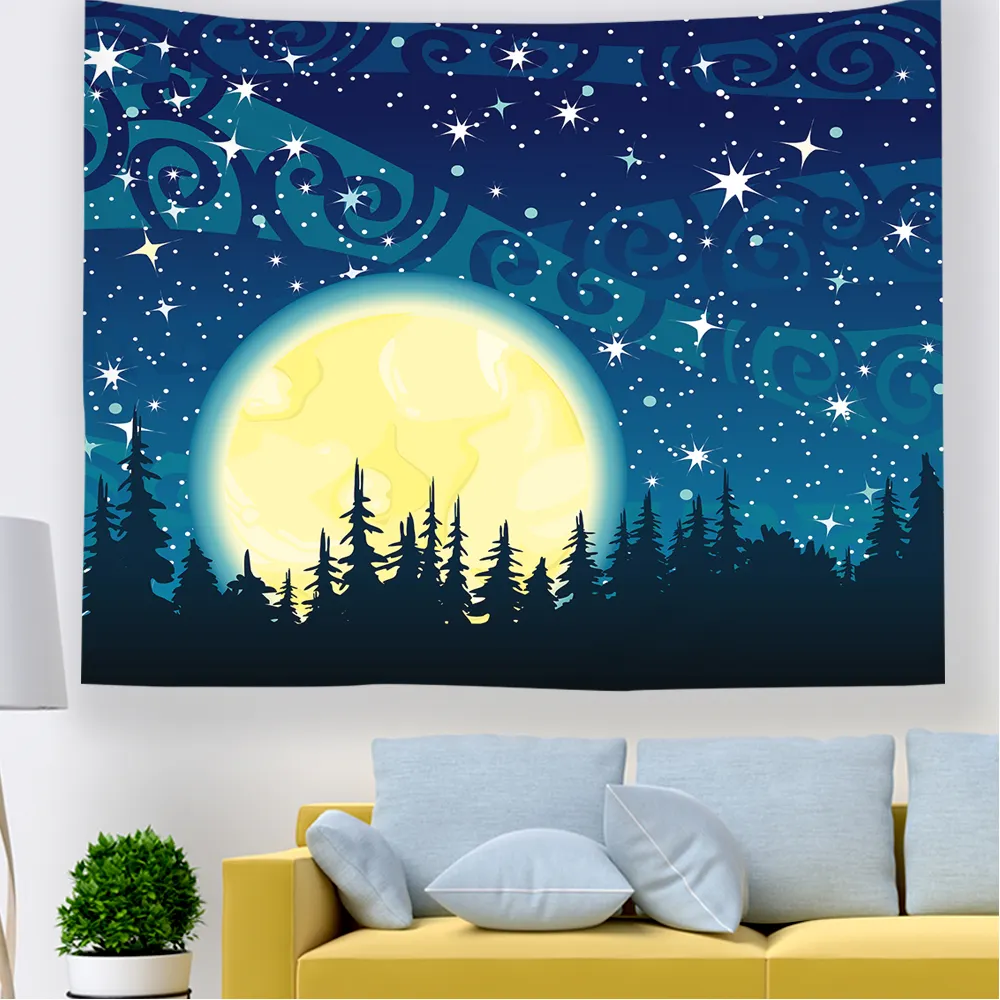 Living room hanging wall decorative beautiful forest tapestry