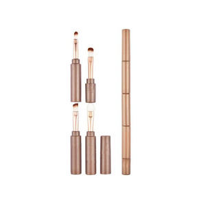 Juego de brochas de maquillaje 4 en <span class=keywords><strong>1</strong></span>, color dorado, multiusos, novedad - Product Image 1