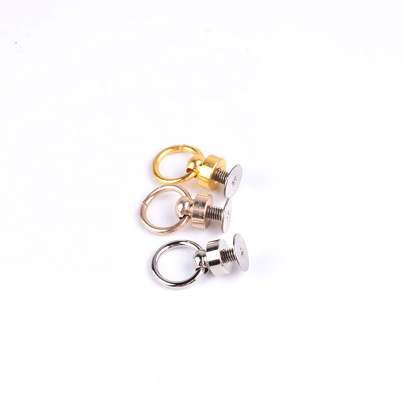 Металлические заклепки Шпильки Винт Задняя круглая головка уплотнительное кольцо кожевенное ремесло латунь панк пятна