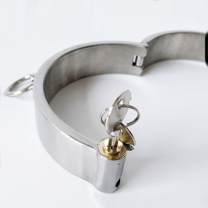 Zwarte Keizer Roestvrij Staal Metalen Halskraag Bdsm <span class=keywords><strong>Bondage</strong></span> Kraag Seksbeperkingen Ronde Slot Volwassen Seksspeeltjes Voor Koppels - Product Image 6