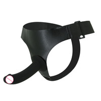 Dildo realista con correa, color negro, con cinturón, dildo strap-on lésbico para mujeres, juguete sexual.