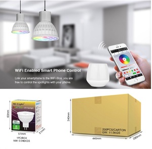 Thiết kế hiện đại DC 12V Dimmable RGBW 2.4 Gam không dây <span class=keywords><strong>LED</strong></span> Bulb nhôm MR16 <span class=keywords><strong>Zigbee</strong></span> cho phòng khách IP44 đánh giá - Product Image 6