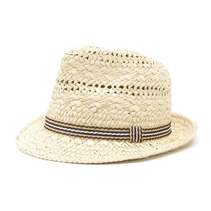 Shh-0012 estate stile britannico cappello Fedora per gli <span class=keywords><strong>uomini</strong></span> delle donne a strisce <span class=keywords><strong>paglia</strong></span> <span class=keywords><strong>di</strong></span> carta per tutti i giorni Casual viaggi d'affari attività all'aria aperta - Product Image 2