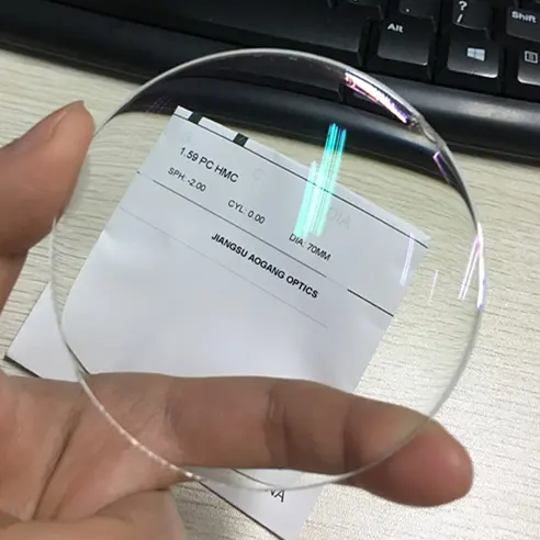 סיטונאי מחיר Danyang יצרן מחשב 1.59 פוליקרבונט קשיח רב ציפוי HMC AR אנטי glare עדשות עיניים סיני