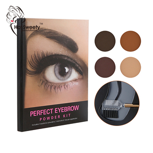 Kit de maquillage pour sourcils avec poudre de peinture pour sourcils, gel pour sourcils, rehausseur de sourcils, 4 couleurs, avec miroir, pinceaux de maquillage, pommade pour sourcils, pince à épiler, pochoirs - Product Image 3