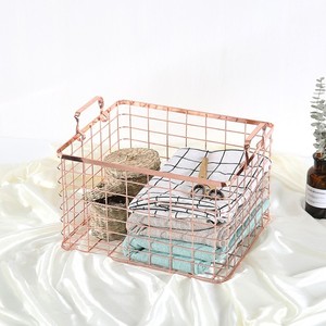 Wire Mesh <strong>Square</strong> Utility Storage Organizer for Kitchen Office Cabinets, Makeup, Bathroom, Laundry, Dirty Clothes Metal <strong>Basket</strong> - Product Image 1