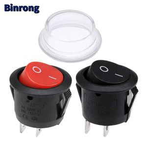 Sakelar Nyala/Mati KCD1-105 Kedap Air Bulat 20Mm dengan Penutup Sakelar Sakelar Sakelar Rocker - Product Image 4