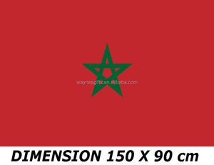 Drapeau du <span class=keywords><strong>Maroc</strong></span> en polyester 60*90cm, stock bon marché - Product Image 5