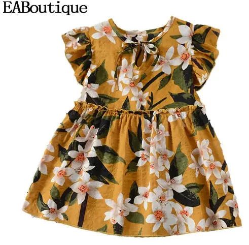 EABoutique Cotton baby girls dress 2019 spring cute Floral style children clothing for 1-4 year Q1207