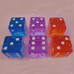 Plastic round corner transparent game dice