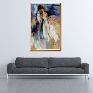 Articoli per la casa su tela personalizzata romantica moderna astratta coppia amore <span class=keywords><strong>pittura</strong></span> artistica - Product Image 6