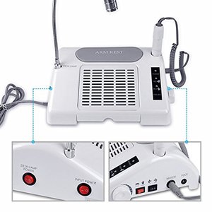 Colector de <span class=keywords><strong>Polvo</strong></span> para Uñas 3 en 1, <span class=keywords><strong>Taladro</strong></span> de 35000 RPM, Lámpara LED de Mesa, <span class=keywords><strong>Taladro</strong></span> para Uñas con Alta Potencia - Product Image 4