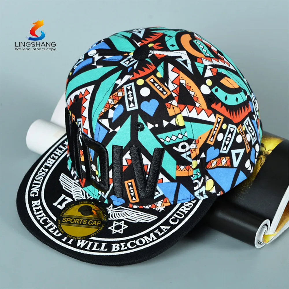 Snapback Desain Kustom Mode/Topi Bisbol/Topi Pria dan Topi Snapback Logo Kustom Topi 6-Panel 100% Katun 10*10 110G Uniseks