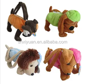 Custom plush dog shaped bag kids cute cheap animal shaped bags