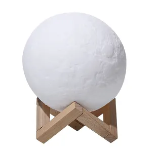 Светильник Moon Light - 3d печать-светильник Moon Lamp 3d-теплый и белый свет с сенсорным управлением яркостью и зарядкой от USB