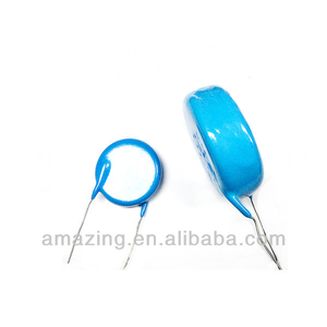 30KV 1000PF Tension's blue color ceramics capacitors with 2 leads Silver - Product Image 2