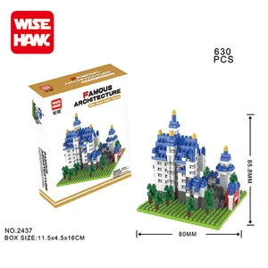 Educational building block Neuschwanstein Castle mini blocks toy