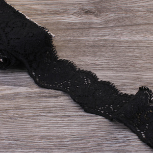 Pizzo elastico in nylon elegante da 3,5 cm di larghezza <span class=keywords><strong>per</strong></span> lingerie, abiti e vestiti, 10 iarde in una busta J003 - Product Image 2