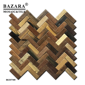 Mare di legno vecchia nave riciclare tessere di mosaico uso per la decorazione della casa - Product Image 5