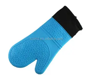 Chịu Nhiệt Extra Long Silicone Lò Mitts Với Bông Lót