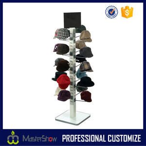 Tầng thường vụ kim loại <span class=keywords><strong>hat</strong></span> <span class=keywords><strong>display</strong></span> sàn kệ hiển thị stand cap <span class=keywords><strong>rack</strong></span> - Product Image 4