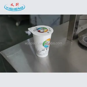自動プラスチックカップシール機ヨーグルトカップ充填シール機日付印刷付きイタリアカスタム工場価格