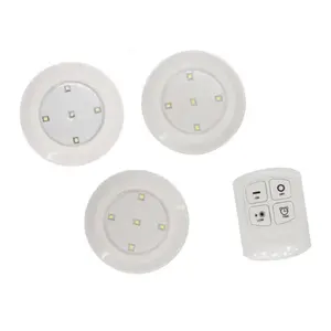 Plafonnier led SMD sans fil avec télécommande, lumière extra brillante, 2 pièces, avec jeu de 3 rondelles