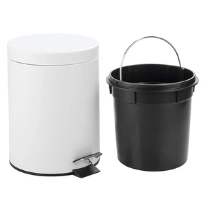Nuevo cubo de basura de color para el hogar con soporte para cepillo de inodoro, cubo de basura con pedal - Product Image 4