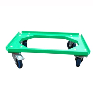 Heavy Duty 4-Wheel Stackable Plastic Pan Crate <span class=keywords><strong>Dolly</strong></span> <span class=keywords><strong>200kg</strong></span> Capacidad de carga ABS Hand Truck para herramientas Personalizable OEM Support - Product Image 1