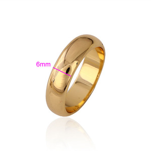 11204 Xuping 18k color oro <span class=keywords><strong>anillo</strong></span> <span class=keywords><strong>de</strong></span> <span class=keywords><strong>casado</strong></span> en típico estilo occidental con diseño sencillo para mujeres y hombres - Product Image 2
