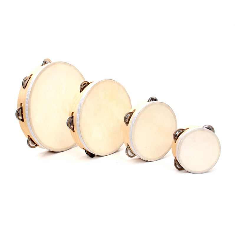 Bán Buôn Bộ Gõ Âm Nhạc Cụ Mẫu Miễn Phí Tay Trống Bằng Gỗ Tròn Tùy Chỉnh Tambourine