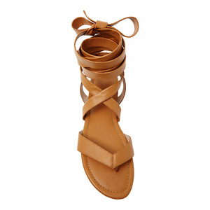 <span class=keywords><strong>Sandalias</strong></span> planas <span class=keywords><strong>romanas</strong></span> con tiras para mujer, zapatos sexys a la moda, <span class=keywords><strong>sandalias</strong></span> de gladiador, novedad de 2020 - Product Image 2