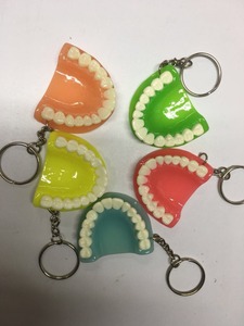 Porte-clés dentier en chaîne et demi-dents, pour décor de dentiste et promotion, cadeau - Product Image 3