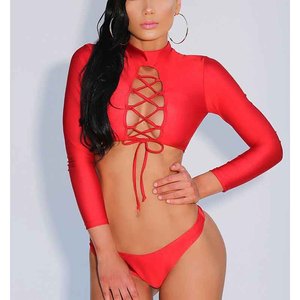 Guangzhou Manufacturer Swimwear Wholesale Sexy <strong>Bikini</strong> Push up <strong>Long</strong> <strong>Sleeve</strong> <strong>Bikini</strong> - Product Image 2