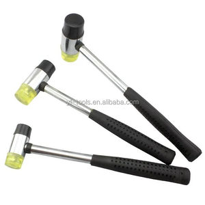 Black rubber Head Double Faced Work Glazing Window Beads Hammer Leather Crafts DIY and Jewelers Metal Mallet Tool