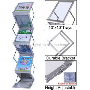 Acrylic <strong>Book</strong> Holder Advertising <strong>Display</strong> Stands FT Brochure Holder Promotion &amp; Advertising &amp; Trade Show Aluminum Case or Carton - Product Image 2