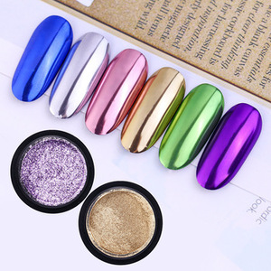 1 boîte de poudre pigmentée pour ongles, 15 couleurs, chrome, gel, effet miroir - Product Image 1