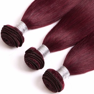 Pre-tinto treccia di <span class=keywords><strong>capelli</strong></span> <span class=keywords><strong>vino</strong></span> <span class=keywords><strong>rosso</strong></span> dei <span class=keywords><strong>capelli</strong></span> umani mazzo 3 Borgogna remy Martin Brasile <span class=keywords><strong>capelli</strong></span> lisci allunga la trama 99j - Product Image 5