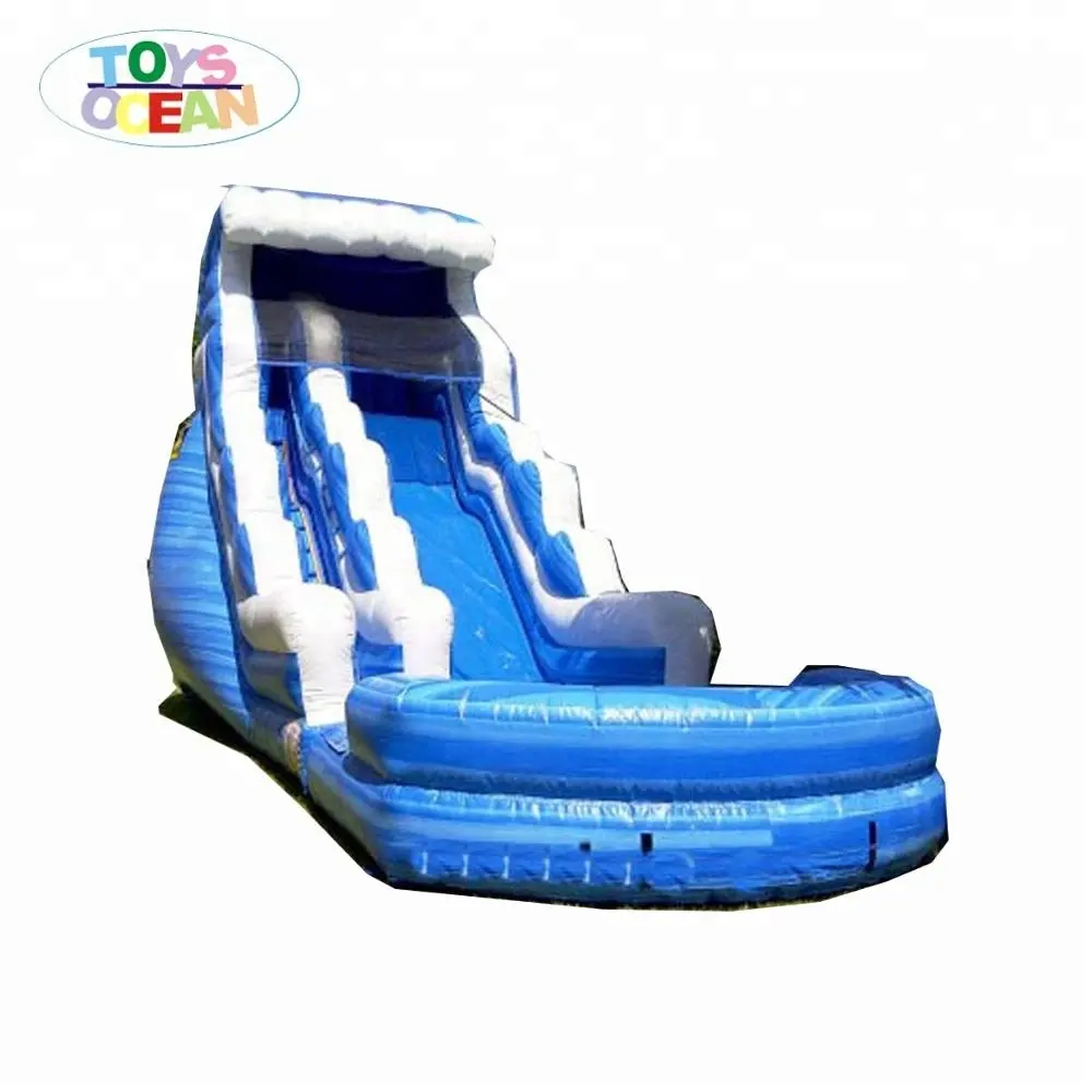 2021 new design cheap used inflatable blue water slide for sale kids and adults