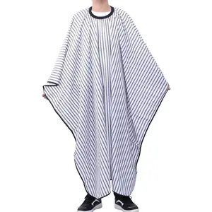 Vinnie Professional Salon Cape 100% Polyester water proof Haircutting capes customized strip capes for barber supplies