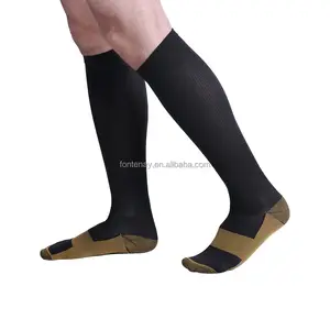 Young Boy Compression Spot Nylon Sport Kupfer faser Herrenmode Socken