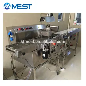 Low Price Manufacturing Small Chocolate Enrobing Machine/Mini Chocolate Tempering Coating Line Used For Wafer Biscuit Donut Ect