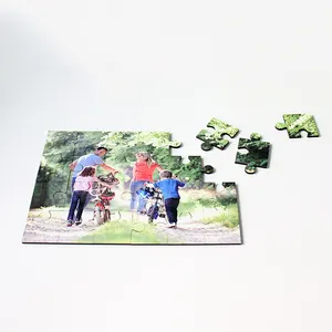 24 stks DIY blank coated aangepaste gedrukt houten speelgoed kinderen spelen MDF sublimatie puzzels