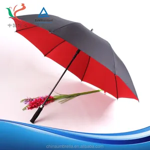 Fornitore variopinta di plastica dura oro ombrello da golf con stampa personalizzata