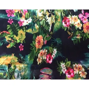 Poly Span Satin soyeux impression numérique tissé 57/58 ''tissu 100% Satin de soie de polyester pour robes et costumes - Product Image 1