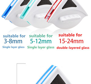 2026 outil de nettoyage de verre <span class=keywords><strong>Double</strong></span> face brosse magnétique essuie-glace brosse de Surface utile lavage fenêtre verre brosse nettoyant - Product Image 2