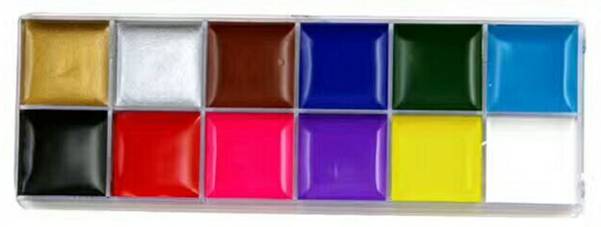 Peinture de visage de 12 couleurs