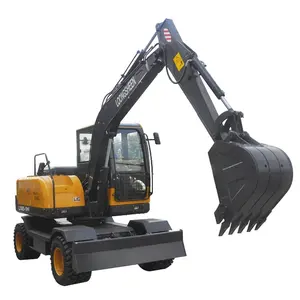 hot sale New Excavator Price 6 Ton 7 Ton 8 Ton 9 Ton wheel Excavator Digging Hydraulic Small Digger Machine Prices