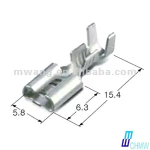 Conector de terminal fêmea de fio de latão banhado a estanho 187